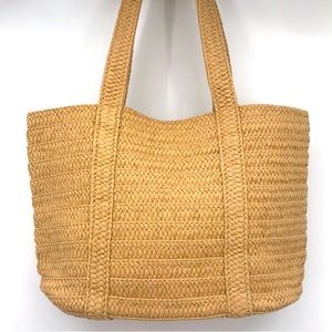 Draper James Everyday Woven Straw Beach Shoulder Bag Satchel Tote Purse